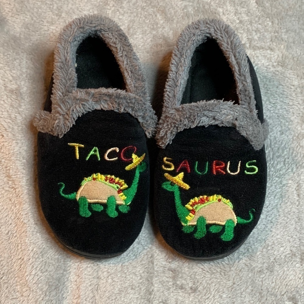 Kid's Taco Dinosaur House Slippers